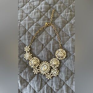 J Crew Vintage Elegant Gold Floral Necklace